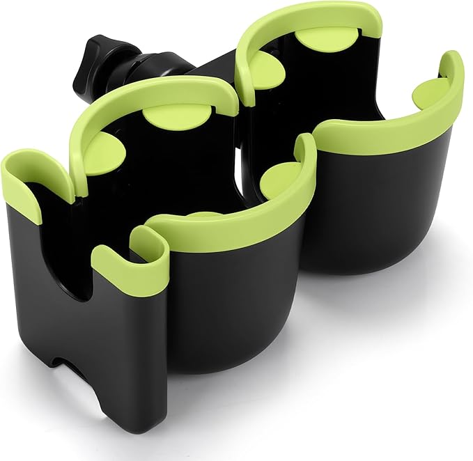 Accmor Stroller Cup Holder with Phone Holder, Bike Cup Holder, Universal Cup Holder for Uppababy Nuna Doona Strollers, 2-in-1 Cup Holder for Walker, Wheelchair, Scooter
