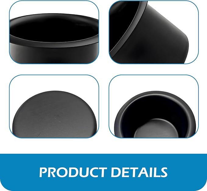 2PCS Car Cup Holder Insert, Recessed Drop in Metal Cup Drink Can Holder, Large Capacity Cup Holder Replacement Accessories, Universal for RV Boat Car Couch Golf Cart (Black)