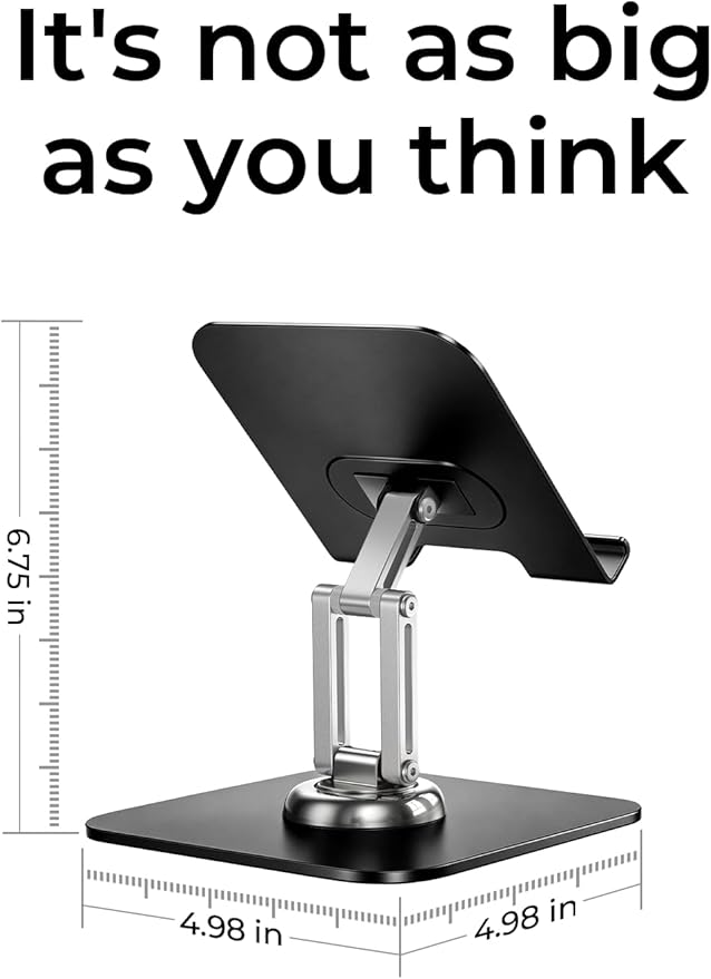 LISEN for iPad Stand Holder Adjustable Tablet Stand for Desk, 2026 Kids for iPad Accessories Rotating Display Stand PC Office Accessories for Desk Women Gifts Kindle Tablet PS Switch iPhone 11"-4.7"