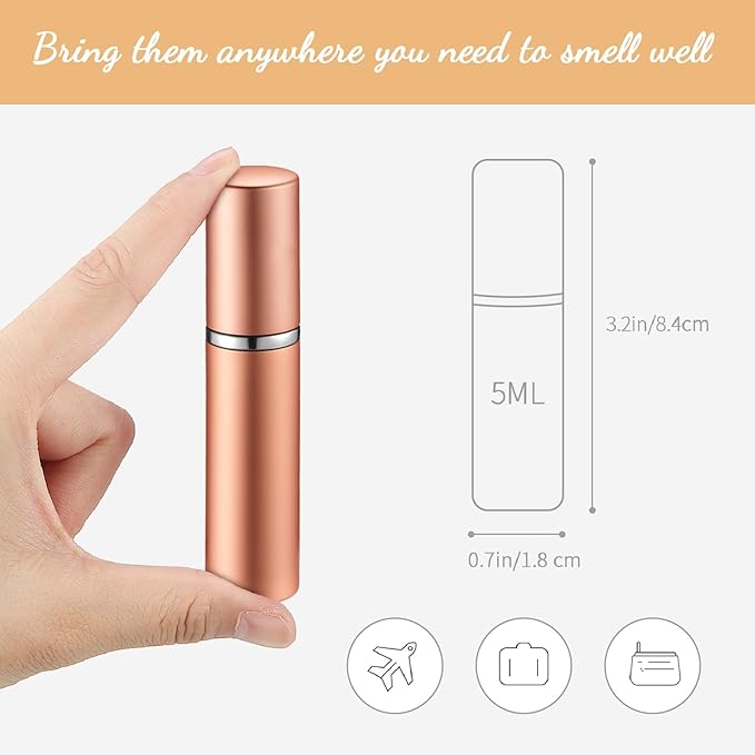 Motiskyy 70 Pcs 5 ml Refillable Perfume Atomizers Bulk - Mini Travel Cologne Sprayers with Refill Pump & Transfer Tool for Perfume Makers & Small Studios(Morandi Color)