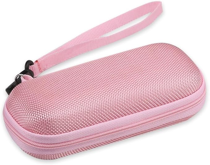 AGPTEK Carrying Case, EVA Zipper Carrying Hard Case Cover for Digital Voice Recorders, MP3 Players, Storage Holder for 3D Printing Pen, USB Cable, Earphones, Memory Cards, U Disk, Pink