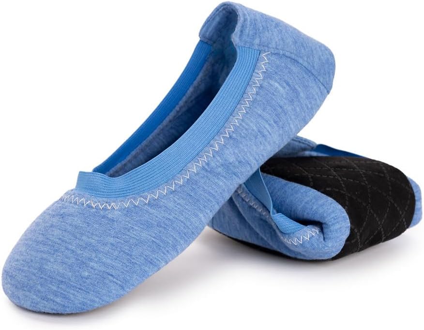 Muk Luks Women's 2 Pair Travel Ballerina Slipper Set