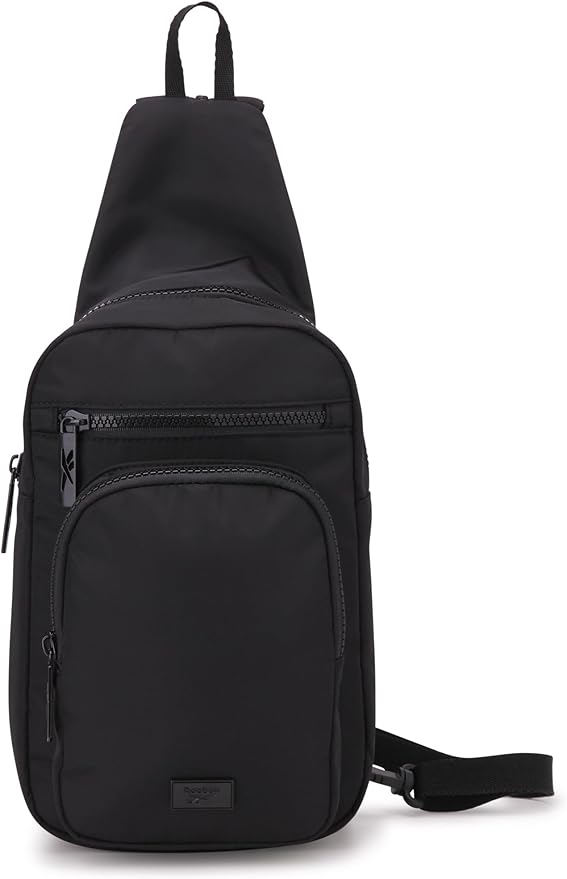 Reebok Unisex Crossbody Bag - Convertible Compact Durable Cross Body Bag for Women and Men - Gym and Travel Essentials, Size One Size, Cosmos Black