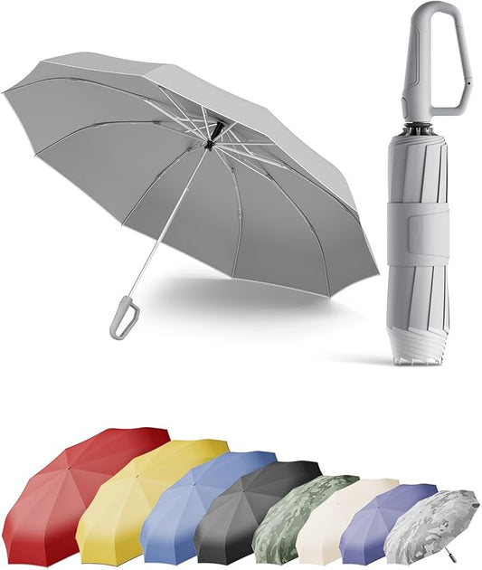 Windproof Travel Umbrella for Rain, Withstand 85MPH Winds, 52 Inch Automatic Reverse Fold Umbrellas Easy Auto Open Close, Portable Compact Umbrella Includes Cover Bag, Perfect for Travel, Car, Commute, Women Men, Backpack