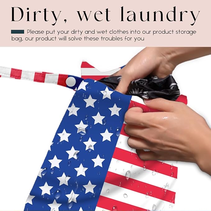 Wet Bag Wet Dry Bag For Swimsuit Travel Beach Pool Diapers Dirty Yoga Gym Clothes Toiletries Makeup Bag National flag