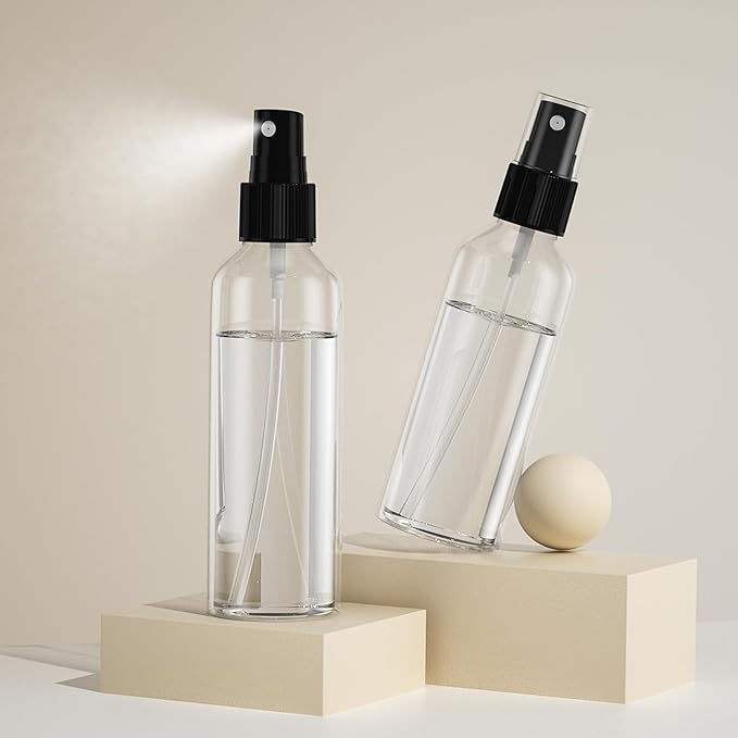 EPHECH 100PCS Small Spray Bottle, 1oz/30ml Travel Spray Bottle Clear Fine Mist Spray Bottles Plastic Empty Refillable Spray Bottles for Skin Care, Hair Care, Plant Care & Home Cleaning