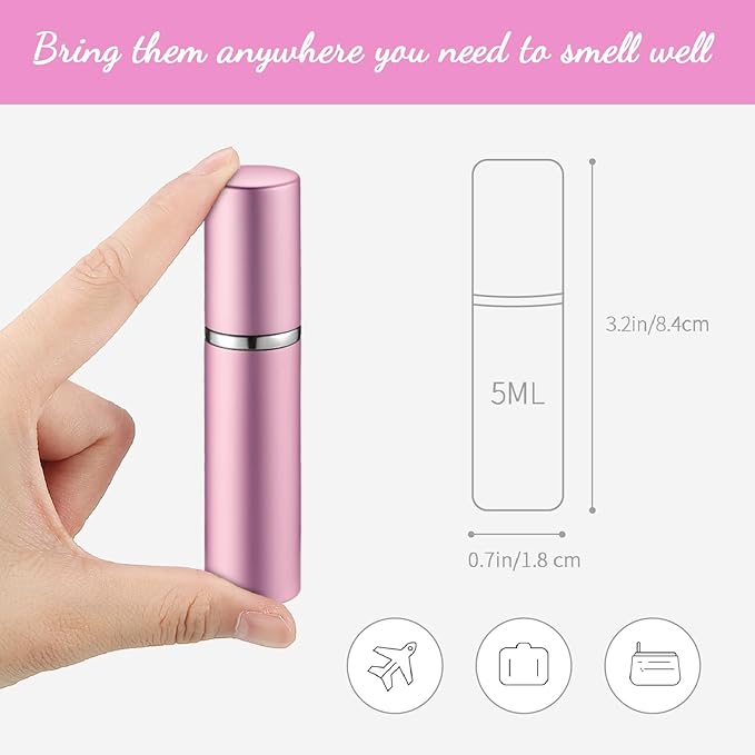 Tessco for you 21 Pcs Atomizer Perfume Bottles 5 ml Mini Atomizer Sprayer for Perfume Bulk Refillable with Pump for Travel Outgoing (Mixed Color)