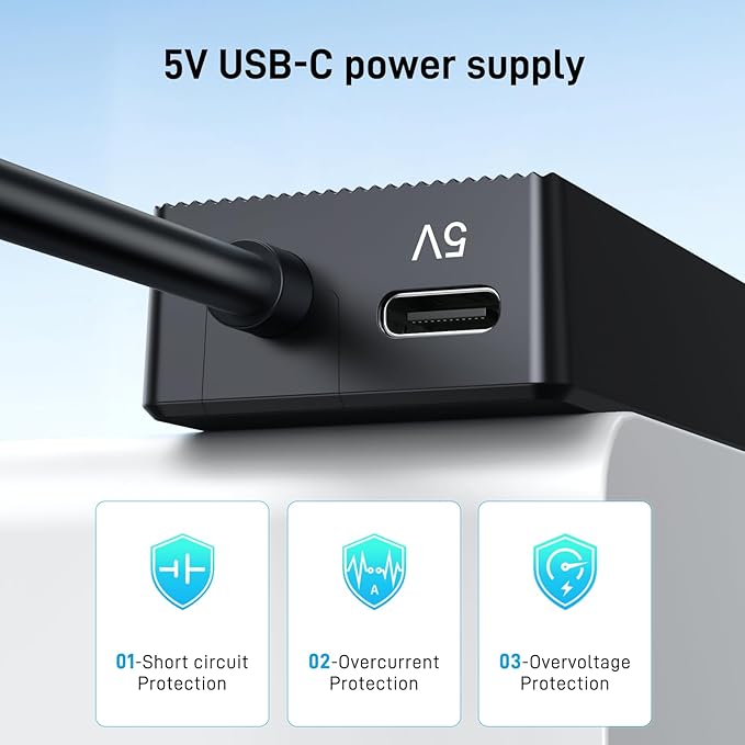 USB 3.0 Hub Ultra-Short Cable 0.5FT, 4 Port USB Dock Extension 5Gbps Data Hub Port Expander for Desktop PC Laptop Mac Windows