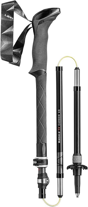 LEKI Makalu FX Carbon AS Trekking Poles - Foldable Collapsible Lightweight Walking Poles for Hiking