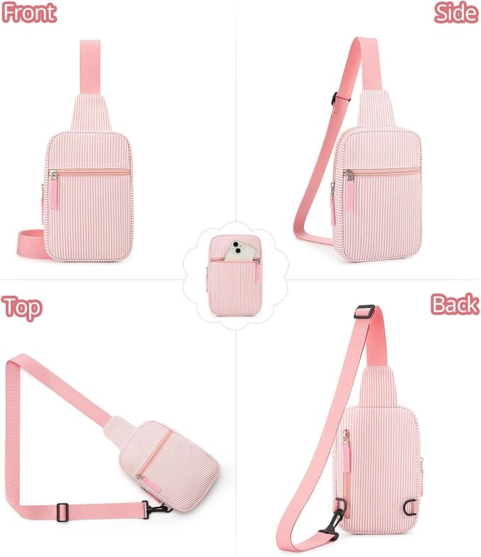 Birthday Gifts for 8 9 10 11 12 Year Old Teens Girls Kids, Fanny Pack Crossbody Bag Sling Belt Bags Purse, Dorm Travel Essentials for Girls Fashion, Preppy Tween Teen Girl Gift Trendy Stuff
