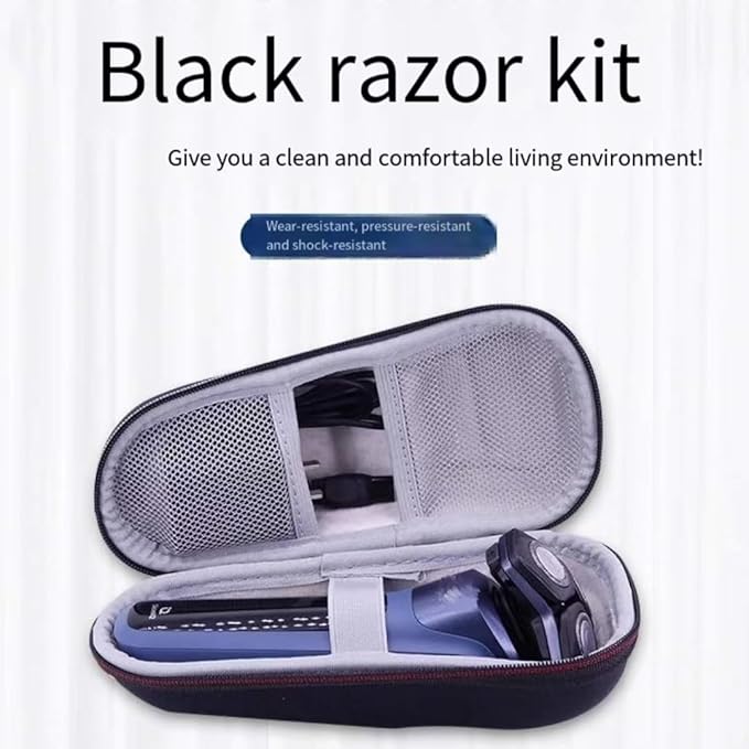 Hard Storage Case Compatible with Philips Norelco Shaver 2100 2300 3500 6800 3100 5500 5100 5300 5700 6880 7100 - Travel Carry Electric Razor Hard Case 1 Pack - Black
