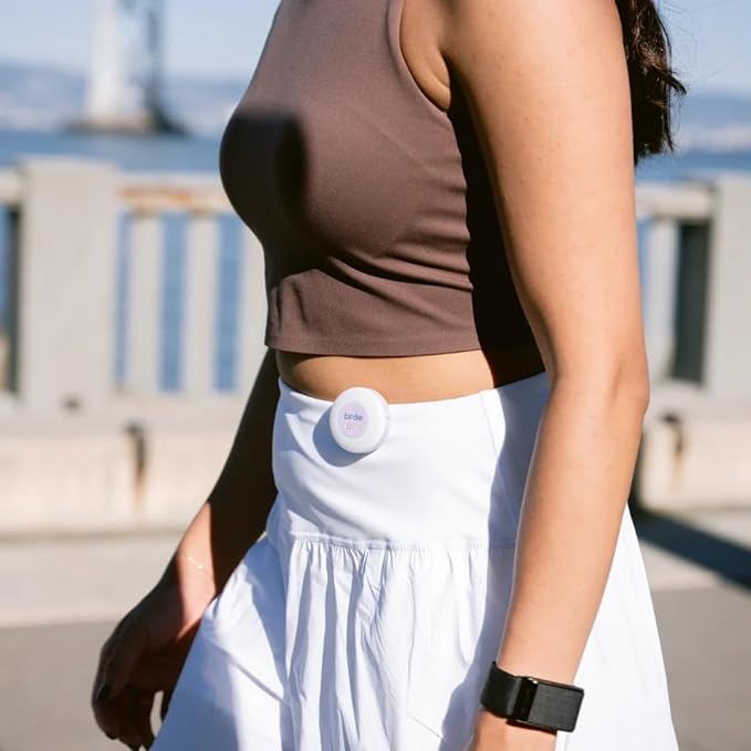 She's Birdie - The Original Personal Safety Alarm Disc for Bikes, Hikes, and Late Nights - Loud Siren, LED Light for Extra Visibility, Rechargeable, Handsfree, Lightweight, Water Resistant (Charcoal)