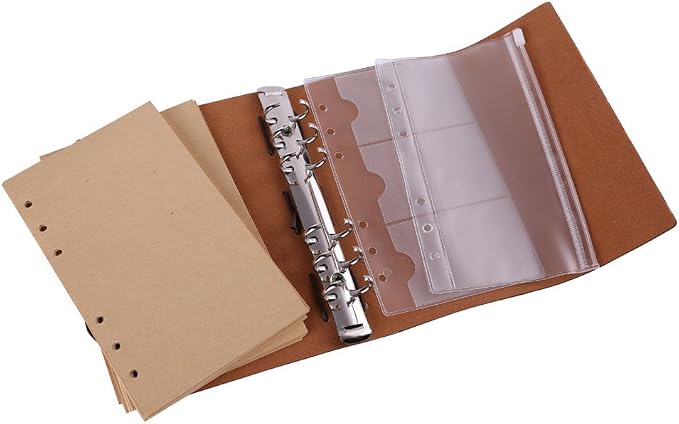 Leather Journal Notebook, MALEDEN Spiral Bound Traveler Notebook for Women Men Thanksgiving Refillable Daily Planner Sketchbook Diary with Zipper Pocket