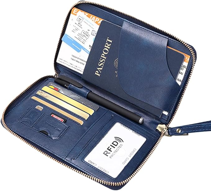 Family Passport Holder for Travel Women and Men RFID Passport Holder with Card Slots Holder Passport Case Passport cover Passport Wallet Travel Essentials and Accessories