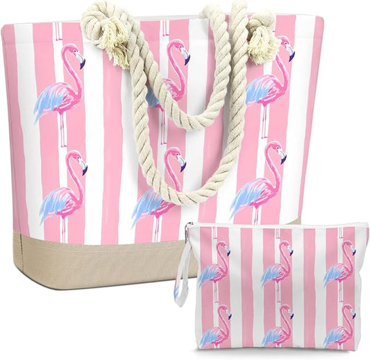 BELLOWDEER Beach Bags for Women, Wet Bag Cosmetic Bag for Beach Toiletries, Summer Travel Essentials, Gifts for Women
