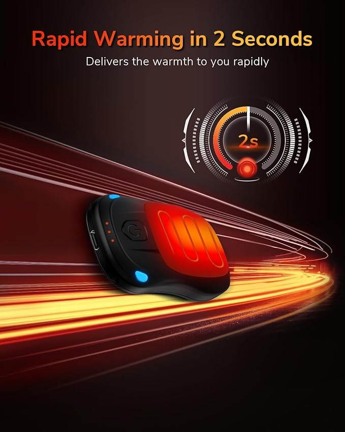 Hand Warmers Rechargeable 2 Pack, MKG Electric Hand Warmer, 24Hrs Long Lasting Reusable HandWarmers with 3 Levels Quick Heat, Portable Pocket Heater for Camping, Hunting, Golf, Women Wen Winter Gift