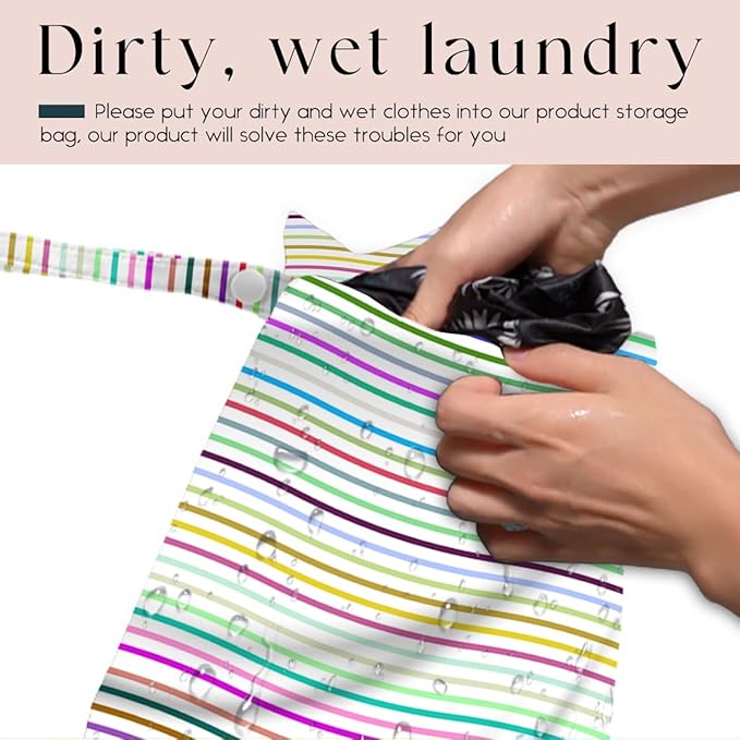 Wet Bag Wet Dry Bag for Swimsuit Travel Beach Pool Stroller Diapers Dirty Yoga Gym Clothes Waterproof Reusable