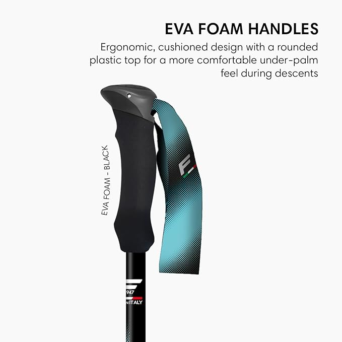 Fizan Compact 3 Trekking Poles – 5.6 oz Ultralight, Backpacking, Thru Hiking Poles, Adjustable, Collapsible, Customized Fit, EVA Grips, Aluminum Walking Sticks (Compact 3)