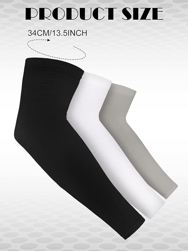 Bememo 16 Pairs UV Sun Protection Arm Sleeves for Men Women Cooling Arm Sleeves for Sports Workouts Tattoo Covers
