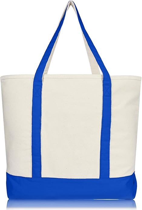 22" Heavy Duty Cotton Canvas Tote Bag (Zippered)