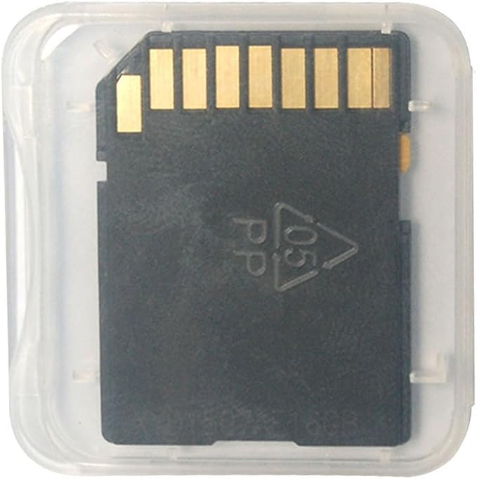 SD Card Holder, WOVTE Plastic SD MMC SDHC PRO Duo Memory Card case Holder Jewelery Case Transparent White Pack of 20
