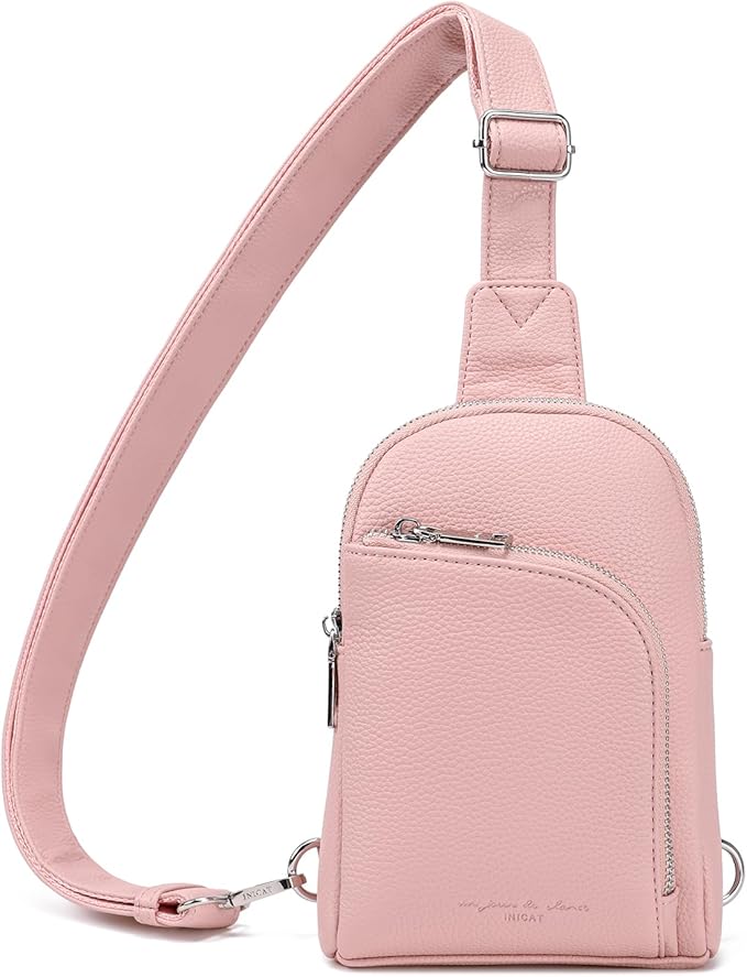 INICAT RFID Blocking Sling Bag, Anti Theft Crossbody Bag for Women Compact Travel Purses Leather