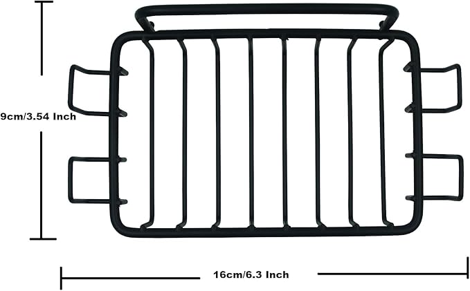 2 Pack Soap Dish for Shower Wall, Stainless Steel Soap Holder with 4 Hocks for Bathroom (Black)