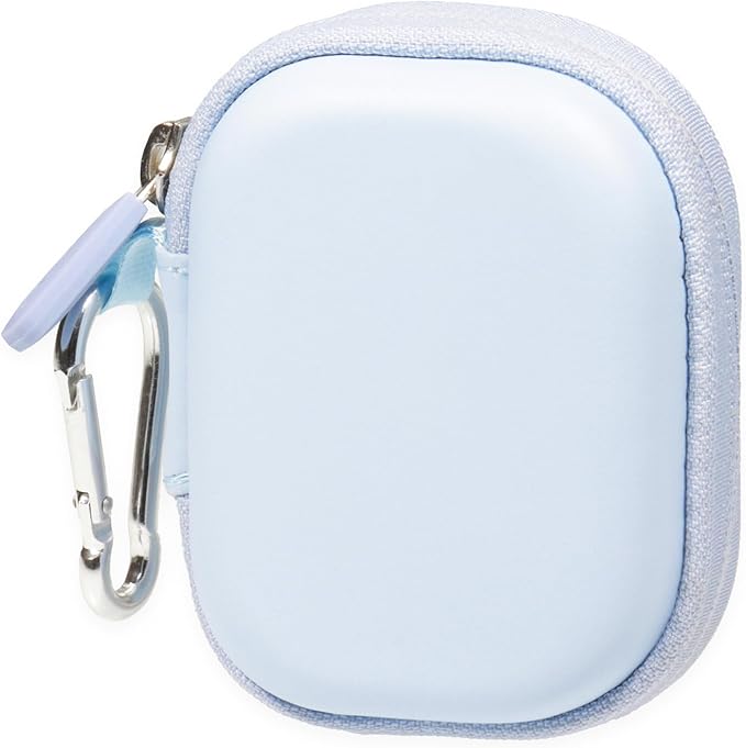 Case for TAGRY X08 Bluetooth Headphones True Wireless Earbuds 60H, mesh Pocket for Charge Cable (Pale Blue)