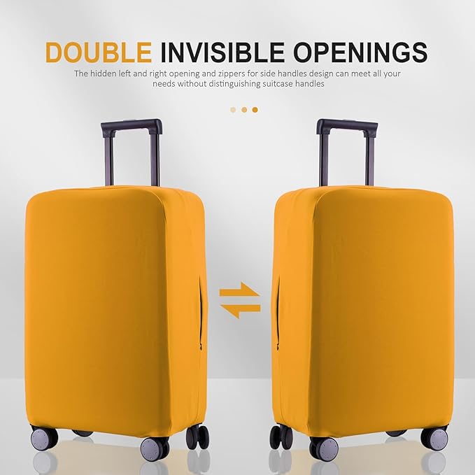 Travel Luggage Cover - Scratch-Resistant Suitcase Protector, Fit 22-23 Inch (Yellow)