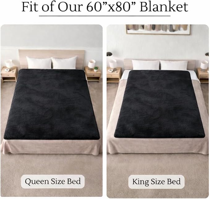 Waterproof Blanket for Bed Intimacy (80" x 60" Queen Size) Reversible Plush Fleece, Love Blanket, Moisture Absorbent TPU Layer Stain Proof Couch Bed Mattress Water Proof Cover Red/Black