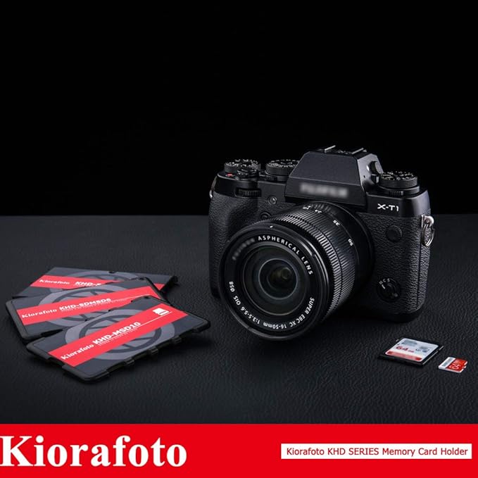 Kiorafoto KHD-SDMSD6 Easy Carry 4+2 Slots Slim Credit Card Size Lightweight Portable SD TF MSD Memory Card Case Storage Keeper Holder for 4 SD SDHC SDXC + 2 TF MSD Microsd Microsdhc Microsdxc Cards