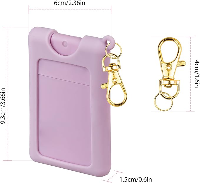 VANEST Silicone Case Compatible with Noshinku Pocket Hand Sanitizer, Protective Case with Keychain for Refillable Travel Size, Hand Sanitizer Spray Accessory