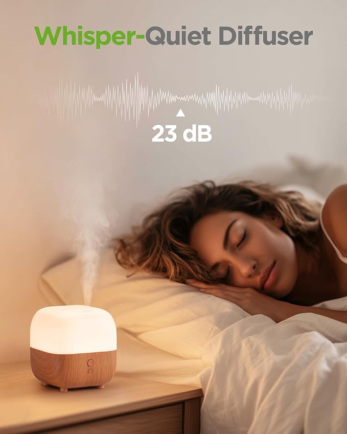 InnoGear 150ml Essential Oil Diffuser, 2 Pack 5-in-1 Diffusers for Home Scent 8 LED Color Aromatherapy Diffuser Air Desk Mini Humidifier Small Vaporizer Aroma Diffuser for Laptop Office, Medium