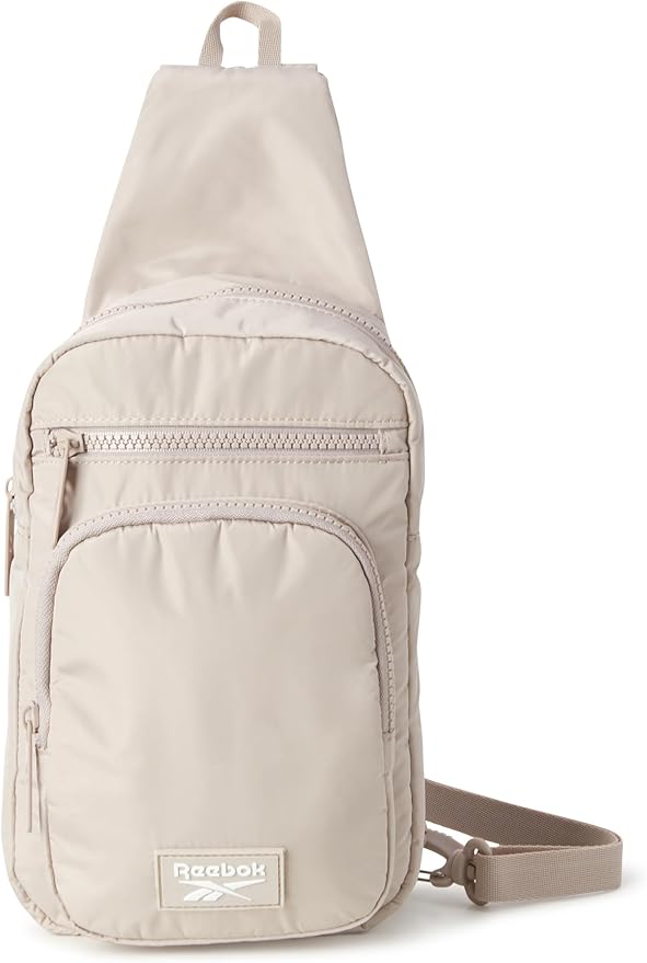 Reebok Unisex Crossbody Bag - Convertible Compact Durable Cross Body Bag for Women and Men - Gym and Travel Essentials, Size One Size, Cosmos Stucco