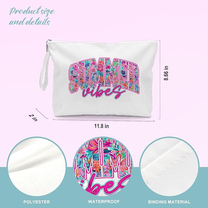 BELLOWDEER Beach Bags for Women, Wet Bag Cosmetic Bag for Beach Toiletries, Summer Travel Essentials, Gifts for Women