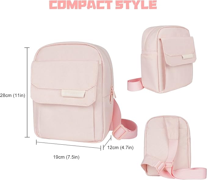 TULLIO Women Camera Bag, Small Lightweight Camera Sling Bag Waterproof DSLR/Mirrorless Crossbody Case with Rain Cover Everyday Shoulder Photgraphy Bag for Photographers