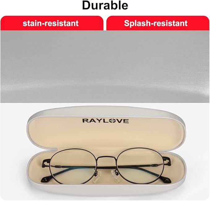 RayLove Unisex Hard Shell Eyeglasses Cases, Protective Case For Glasses