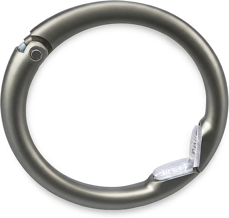 Clipa Bag Hanger - The Ring that Opens Into a Hook, Closes Automatically | Hangs Almost Anywhere in Just 1/2" of Space | Holds 33 lbs | 9 Styles | 3 yr Warranty