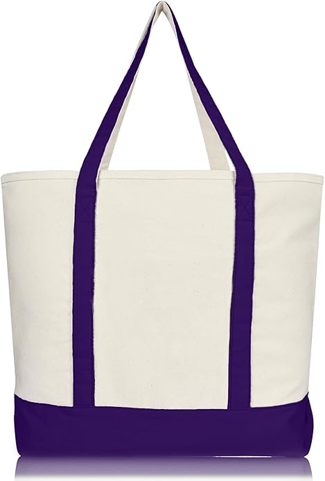 22" Heavy Duty Cotton Canvas Tote Bag (Zippered)