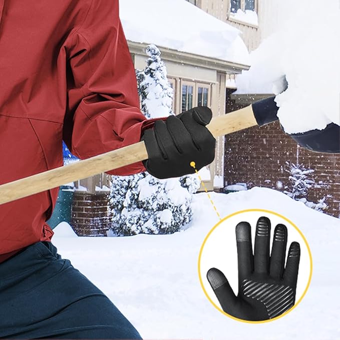 FEWTUR Winter Waterproof Gloves for Women and Men - Thermal Gloves with Touchscreen Fingers, Warm Gloves for Running, Bike and Hiking Cold Weather
