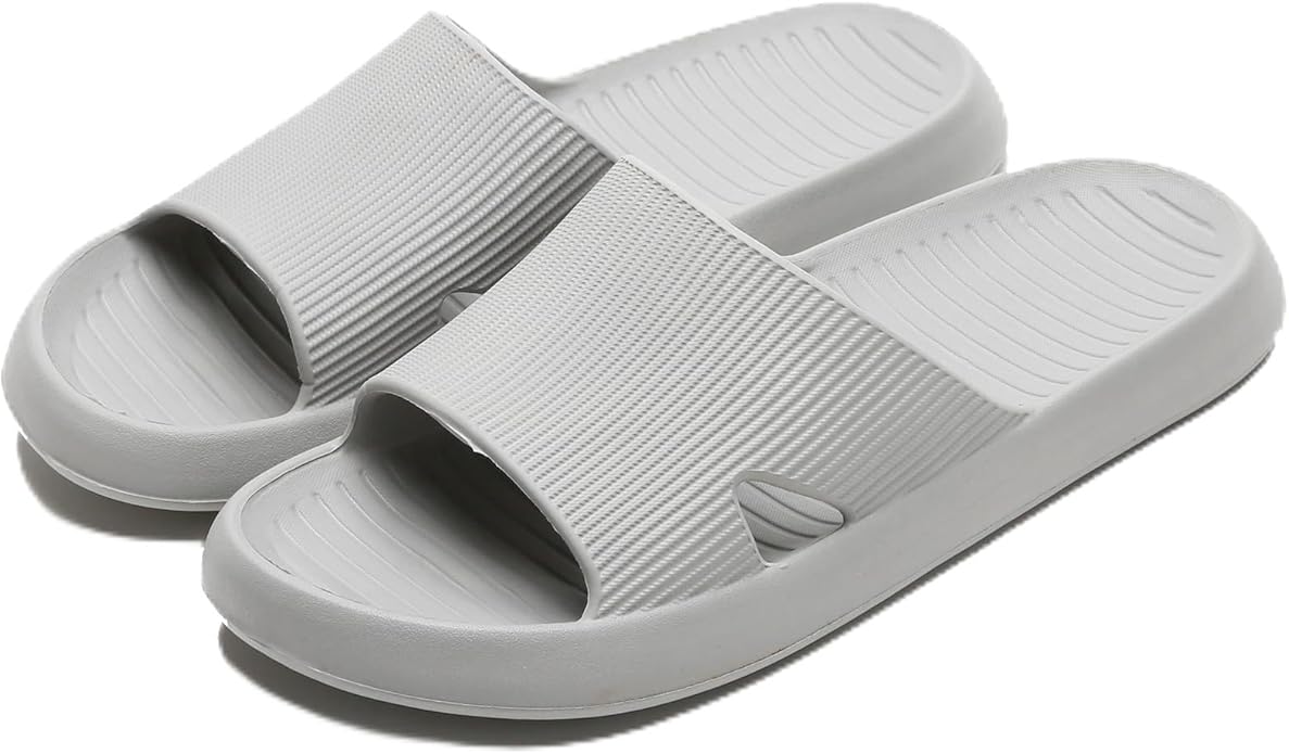 Anmerl Shower Shoes for Men and Women, Soft Lightweight Quick-Drying & Non-Slip House Slippers Slides for Bathroom, Pool, Beach, Indoor & Outdoor