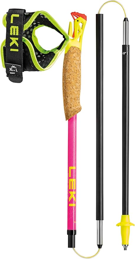 LEKI Ultratrail FX.One Superlite Trekking Poles - Carbon Foldable Ultralight Poles for Hiking & Trail Running
