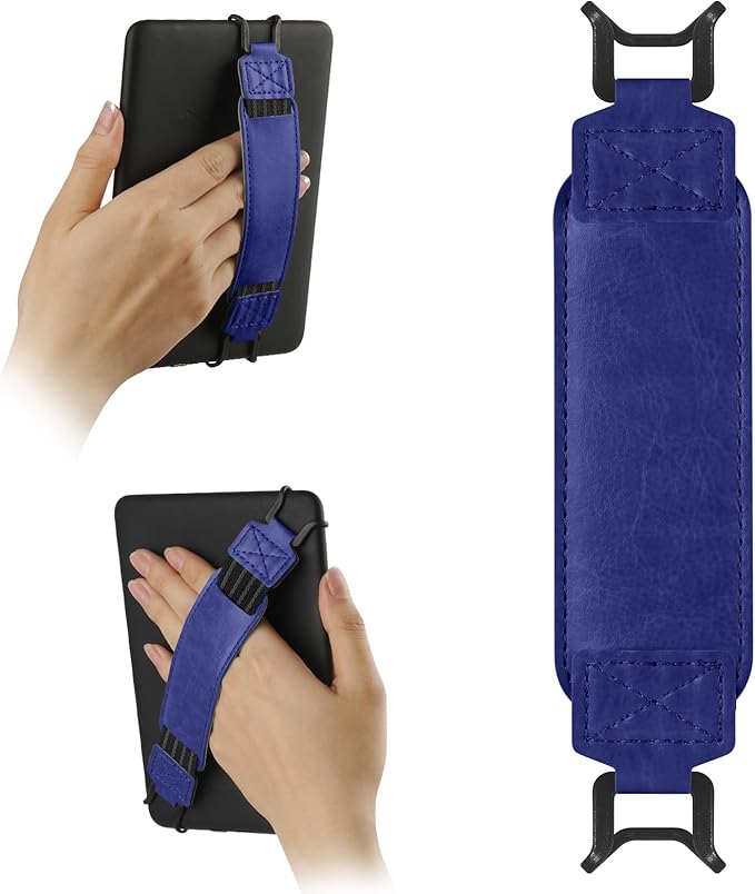 HoYiXi Universal Soft Hand Strap for 6-7 Inch eReader Tablet, Compatible with Kobo/Pocketbook/Tolino/Paperwhite/Nook, High Elasticity Hand Strap for Tablet, Blue