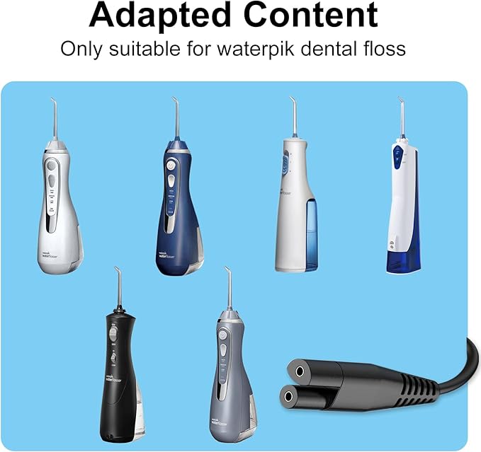 Charger Cord Replacement for Waterpik Water Flosser WP360 WP462 WP450 WF13 WP100 Water Flosser, USB Charging Cable (Black)