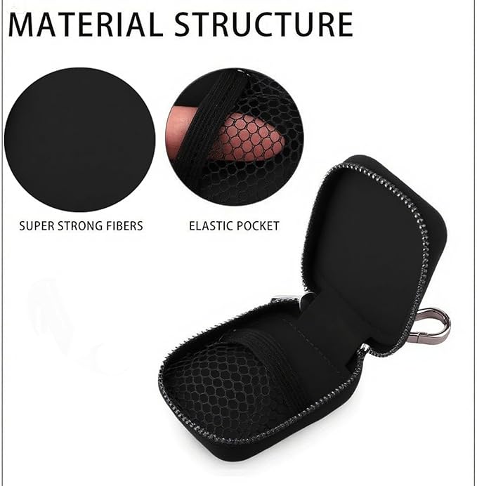 Earbud Case, Headphone Storage Case for AirPods 4/1/2/3/Pro 2, Leather Plaid Zipper Carrying Pouch Earbuds Bag with Keychain for Wireless Earphones, Wired Headphone & USB Cable Lattice Black