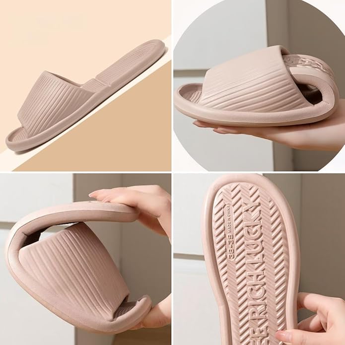 Shower Shoes Travel Foldable Portable Non Slip Slippers for Hotel Guests Swimming Spa Unisex Men Women Lightweight EVA Bathroom Slides Quick Drying Water Resistant Footwear