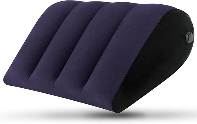 Portable Inflatable Wedge Pillow 1 Pack,Body Positioner for Sleep Support, Adjustable Travel Pillow - Lightweight Bed/Leg Support Pillow, Fast Inflation