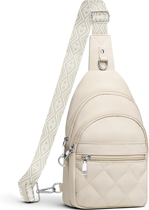 SYTRAH Sling Bag for Women, Anti-Theft RFID Crossbody Bag Nylon Sling Purse for Travel, Puffy Small backpack