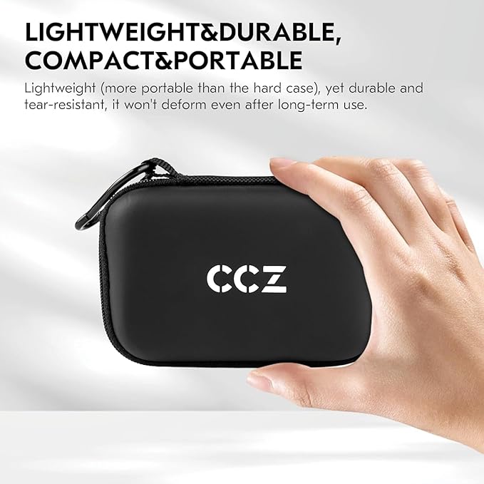 KZ ZS10 Pro IEM Case for in Ear Monitor, CCZ ZC02 PRO Earbuds Case with Carabiner, EVA Travel Storage Bag for CCA CRA, Shure SE215, Moondrop Chu, CCZ Melody, KBEAR KS1, TANGZU, iems Cable, Ear Tips