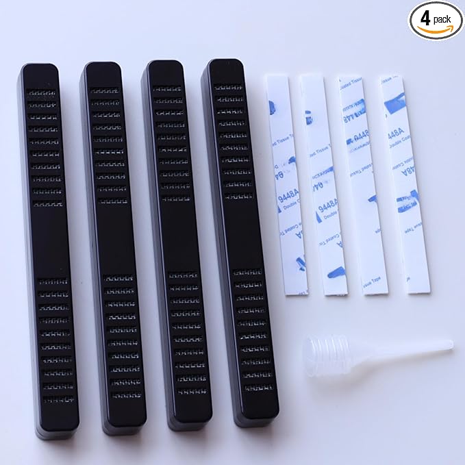Cigar Humidifier Strips 4 Pack, Low Profile Humidity Control for Humidors & Travel Cases, Reusable and Compact Design(Black)